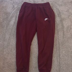Nike womens Maroon Joggers
